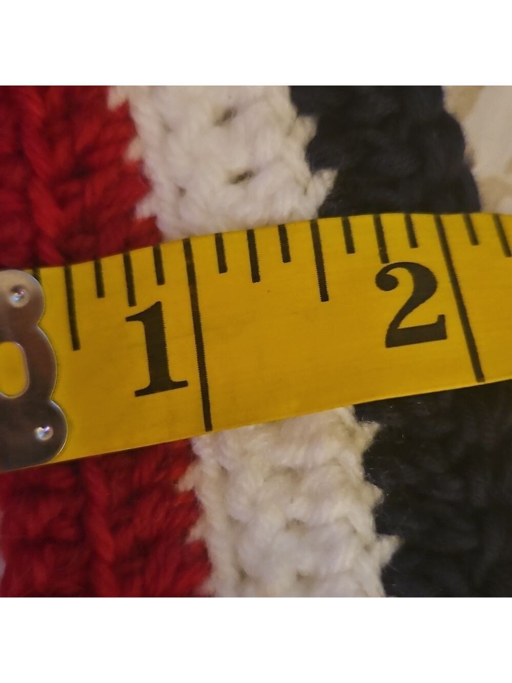 Hand Crafted Patriotic Crochet Bow Handmade Red White Blue Alligator Hair Clip - Picture 17 of 17